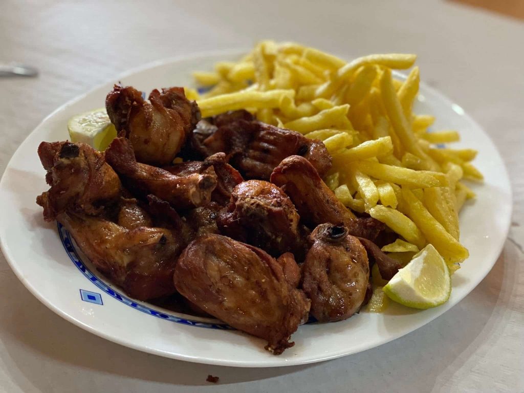 conejo frito