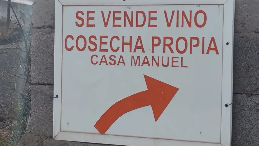 cartel se vende vino